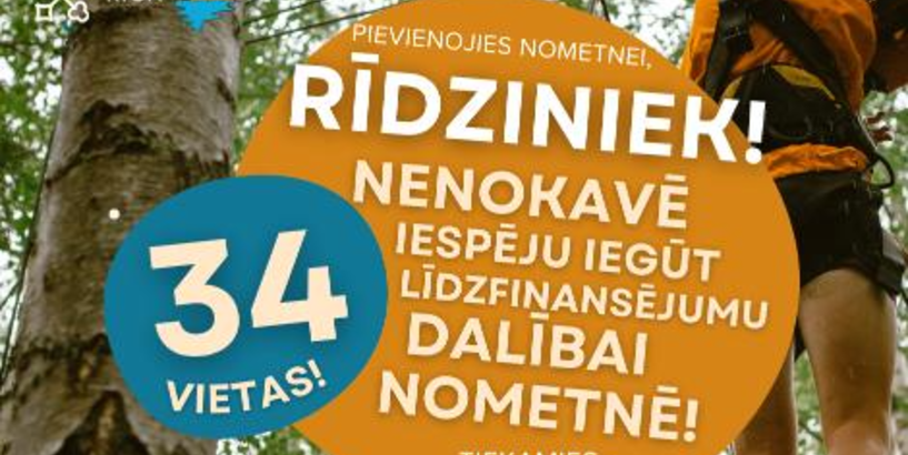 Brīvas vietas Rīgas pašvaldības līdzfinansētajā nometnē “Atklāj sevi”