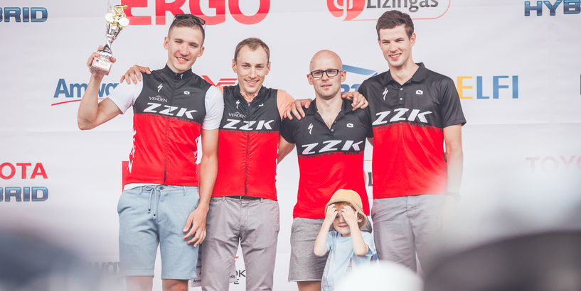 Rīgas “ZZK” komanda uzvar Viļņas velomaratonā