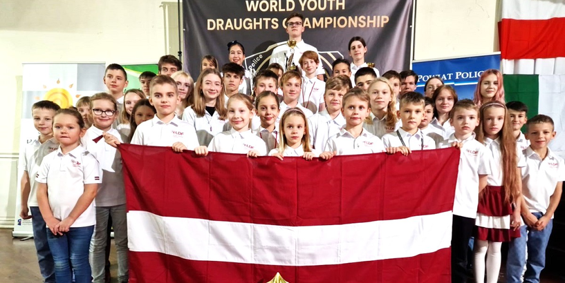 Latvijai medaļu birums pasaules čempionātā 100 lauciņu dambretē