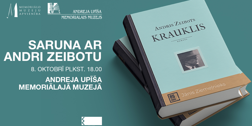 Andreja Upīša muzejā notiks saruna ar rakstnieku Andri Zeibotu