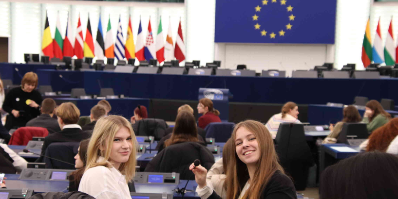 Skolēnu viesošanās Eiropas Parlamentā Strasbūrā