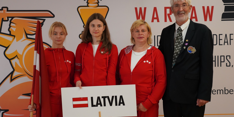Latvijas komandai sudraba medaļa 19.ICCD Pasaules Nedzirdīgo šaha čempionātā komandām