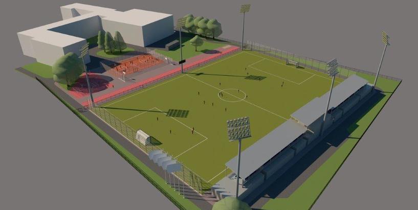 Pie Rīgas 75. vidusskolas plāno izbūvēt jaunu futbola stadionu un laukumu ar dažādām aktīvās atpūtas iespējām