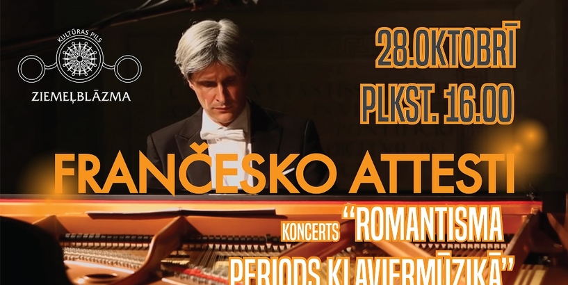 Itāļu pianista Frančesko Attesti solokoncerts “Romantisma periods klaviermūzikā”