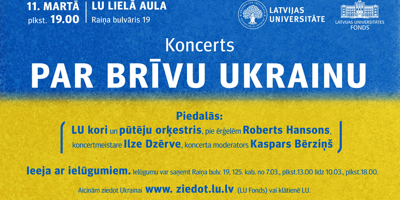 Atbalsta koncerts Ukrainas tautai