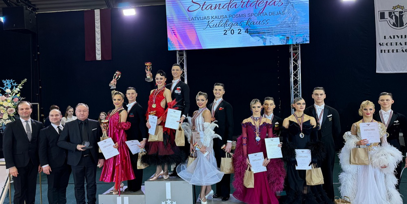 Latvijas čempionātā Standartdejās Kuldīgā 4 grupās uzvar pasaules čempionāta finālisti un medaļnieki