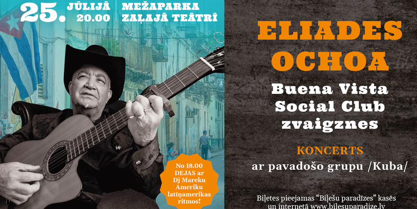 Vienīgo koncertu Baltijā Mežaparka Zaļajā teātrī sniegs Eliades Očoa