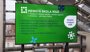 Sekmīgai un jēgpilnai Vienotās skolas ieviešanai Rīgā nākamā gada budžetā plānoti gandrīz 4 miljoni eiro