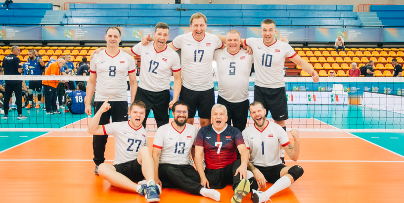 Eiropas čempionātā sēdvolejbolā Latvijas komanda izcīnīja vēsturisko 6. vietu 