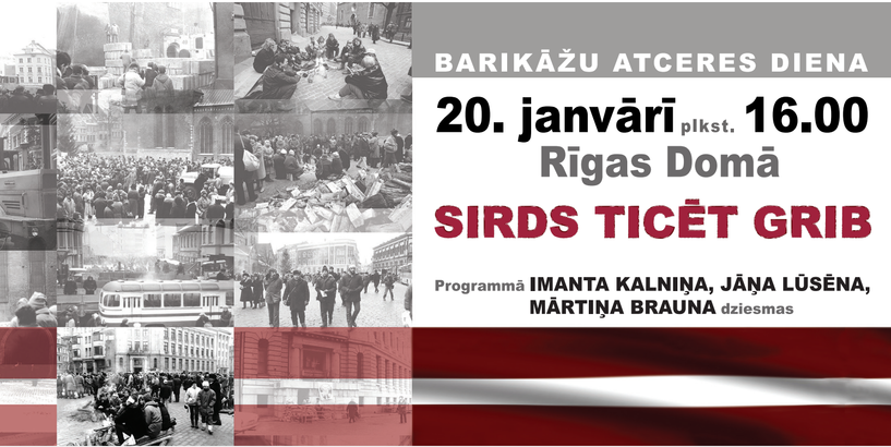 Aicina apmeklēt 1991. gada barikāžu atcerei veltītu koncertu Rīgas Domā 