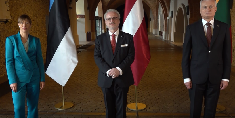 Triju Baltijas valstu prezidentu kopīgā paziņojuma video