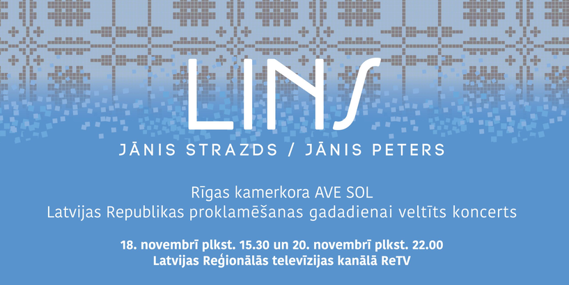 18. novembrī Rīgas kamerkoris “Ave Sol” aicina uz tiešsaistes koncertu “Lins”