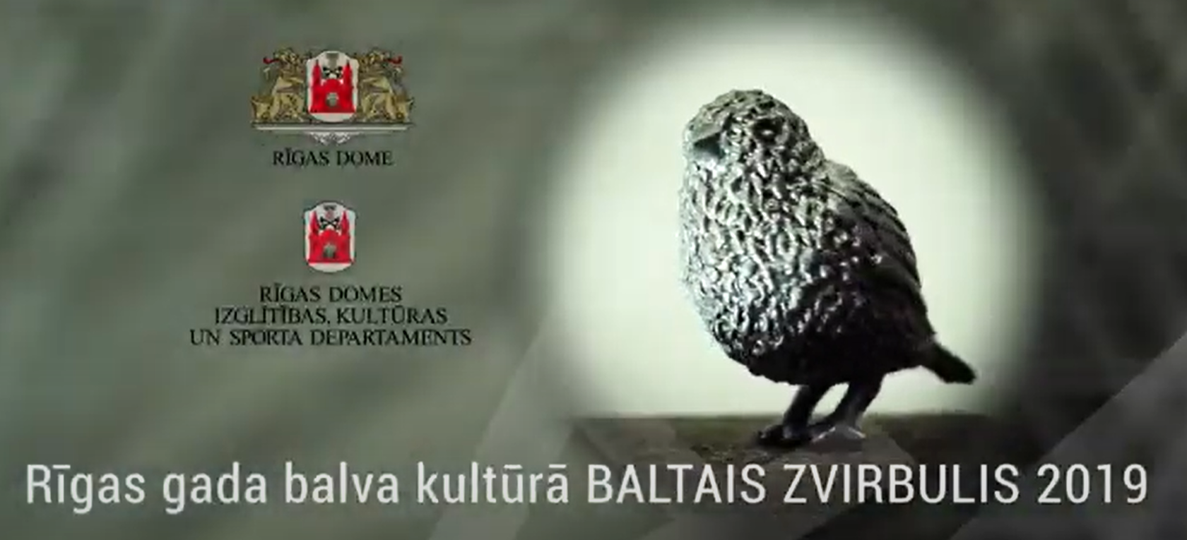 Rīgas gada balva kultūrā "Baltais zvirbulis 2019" 20. maijā RīgaTV 24