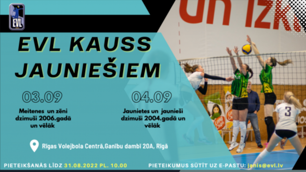 Aicina piedalīties volejbola turnīrā „EVL kauss jauniešiem"