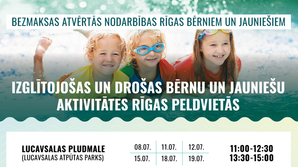 Rīgas peldvietās notiks izglītojošas bezmaksas nodarbības par drošu atpūtu uz ūdens