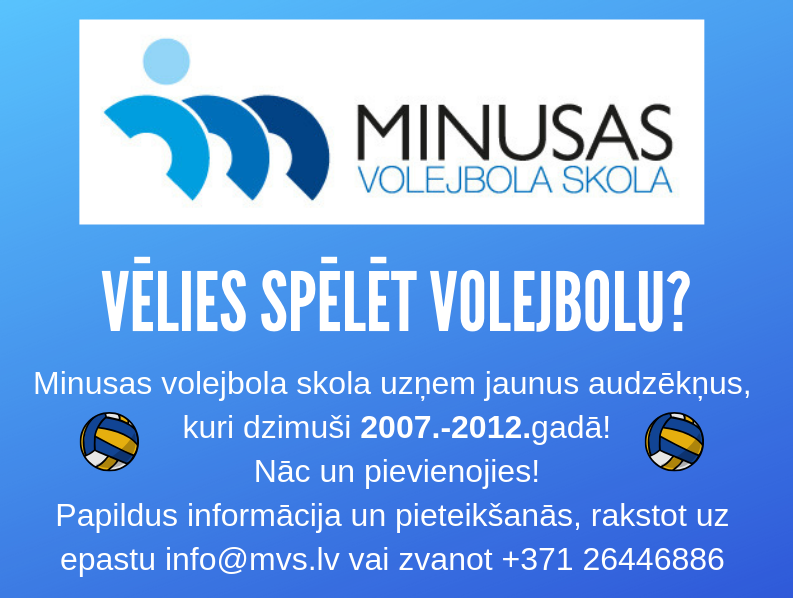 Minusas volejbola skola uzņem jaunos volejbolistus