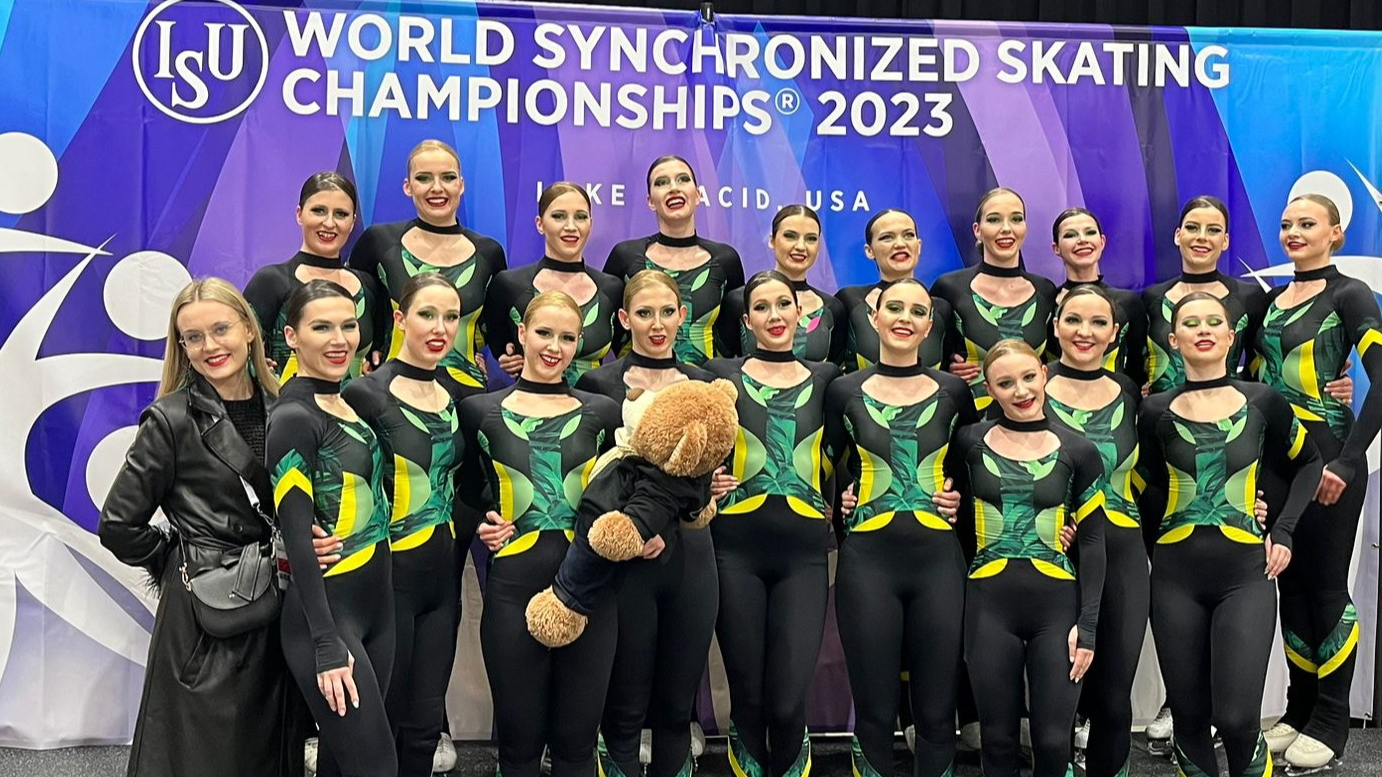 Latvijas komandai “Amber” 22. vieta pasaules čempionātā sinhronajā slidošanā 