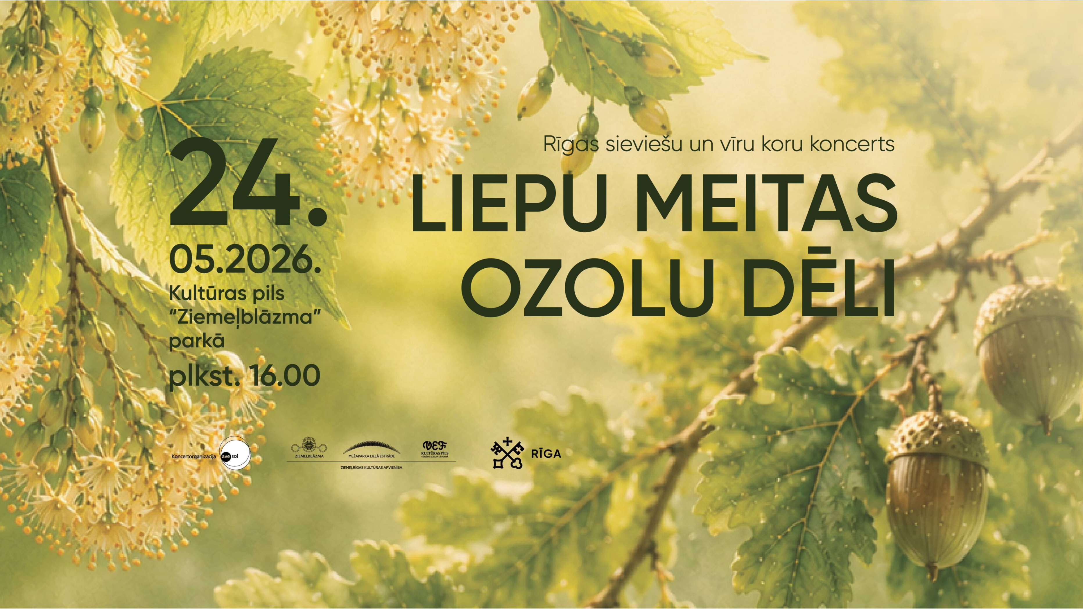 Rīgas sieviešu un vīru koru koncerts “Liepu meitas ozolu dēli”