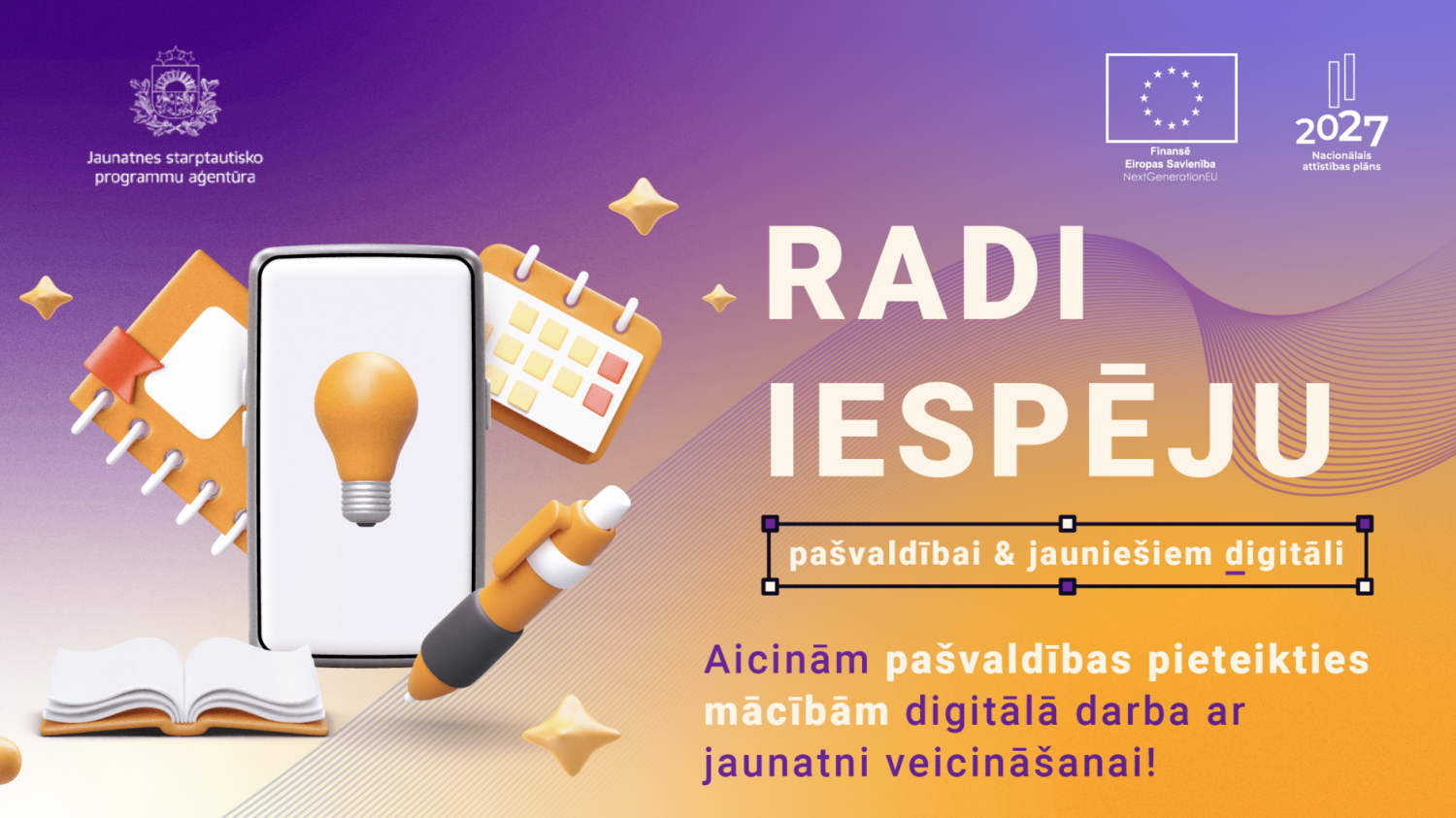 JSPA aicina pašvaldības pieteikties projektā un saņemt finansējumu digitālā darba ar jaunatni attīstīšanai