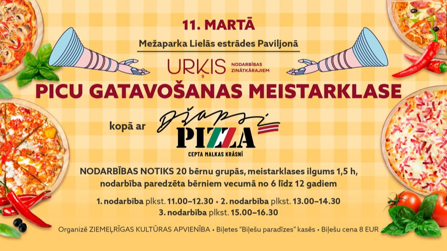 Picu gatavošanas meistarklase bērniem kopā ar "Džapsi Pizza"