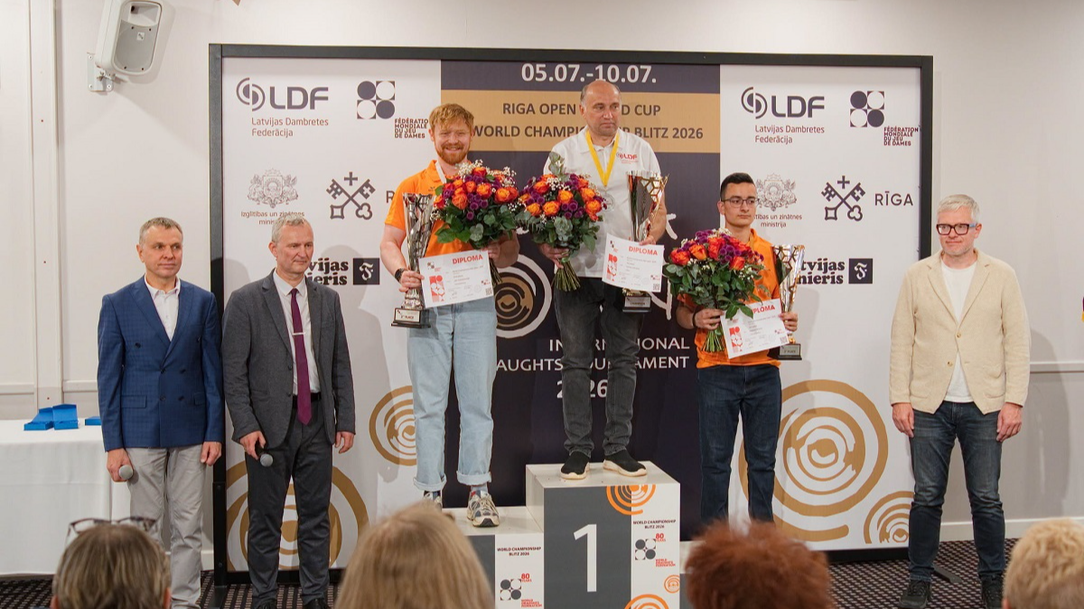 Guntis Valneris uzvar pasaules čempionātā 100 lauciņu dambretē ātrspēlē