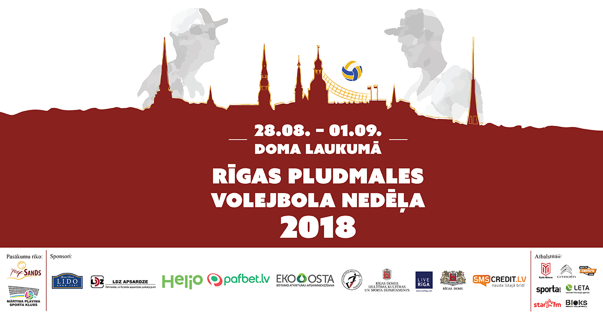 Rīgas pludmales volejbola nedēļa Doma laukumā