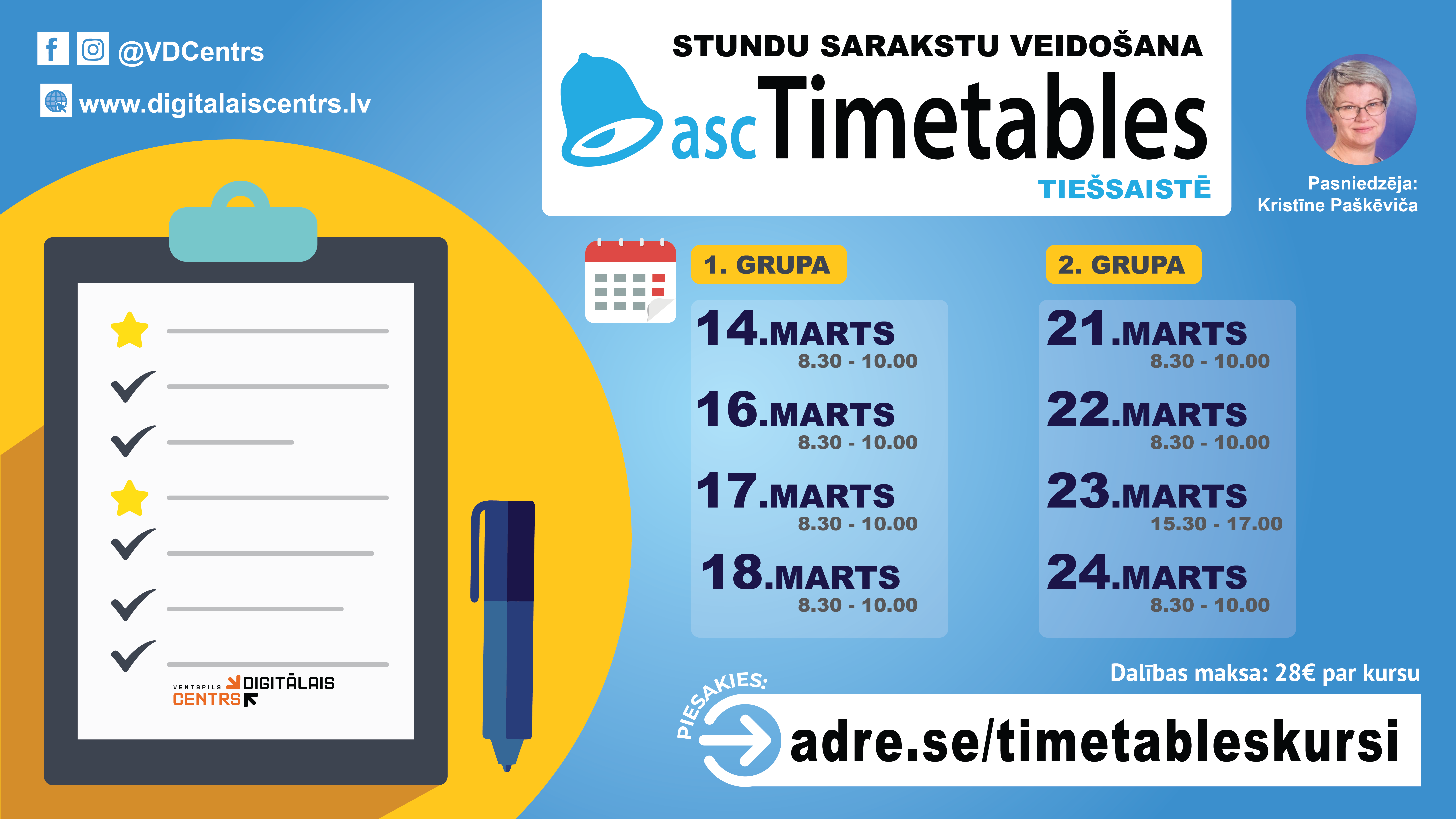 Aicina apgūt stundu saraksta veidošanu ar aSc TimeTables 