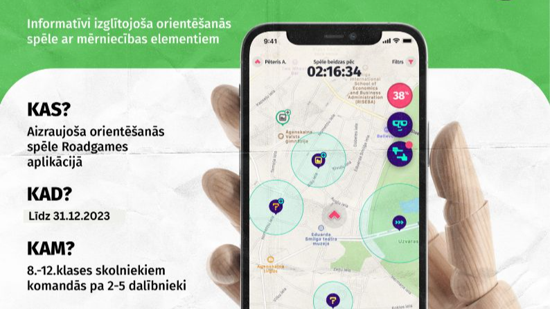 Tiks prezentēta informatīvi izglītojoša orientēšanās spēle “ĢEO-INŽENIERIS”