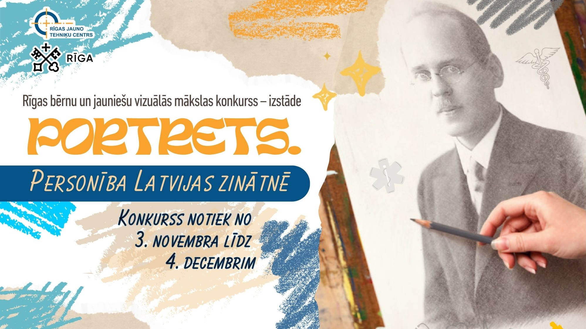 Vizuālās mākslas konkurss – izstāde “Portrets. Personība Latvijas zinātnē.”