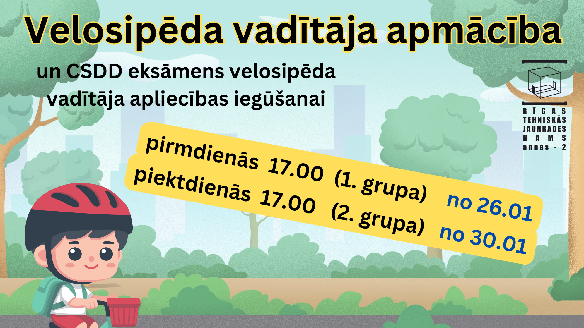 Velosipēda vadītāja apmācības