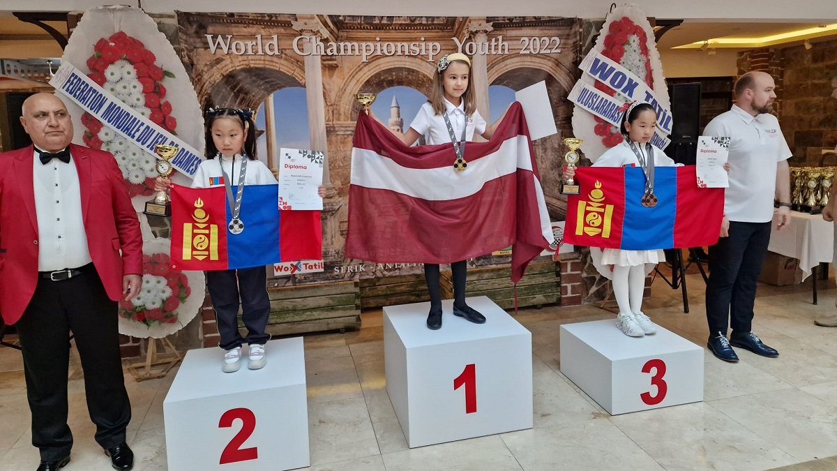 Pasaules čempionātā jauniešiem 100 lauciņu dambretē Latvija izcīna 19 godalgas