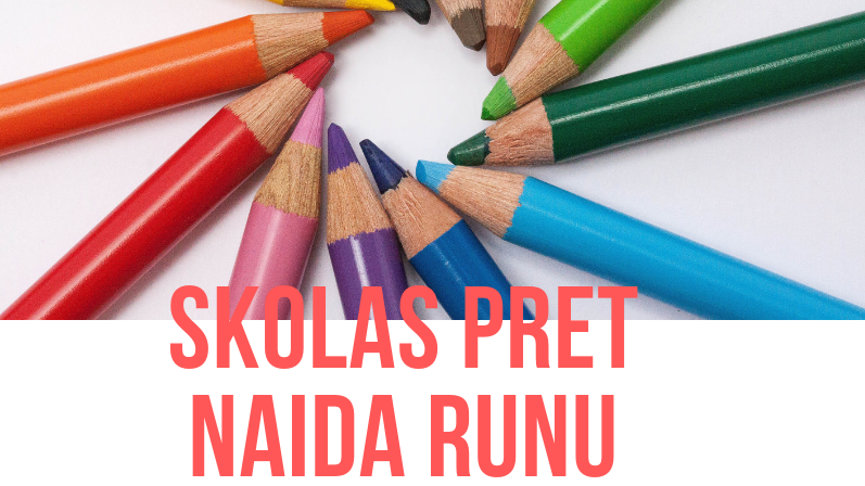 Tiek uzsākts projekts "Skolas pret naida runu"