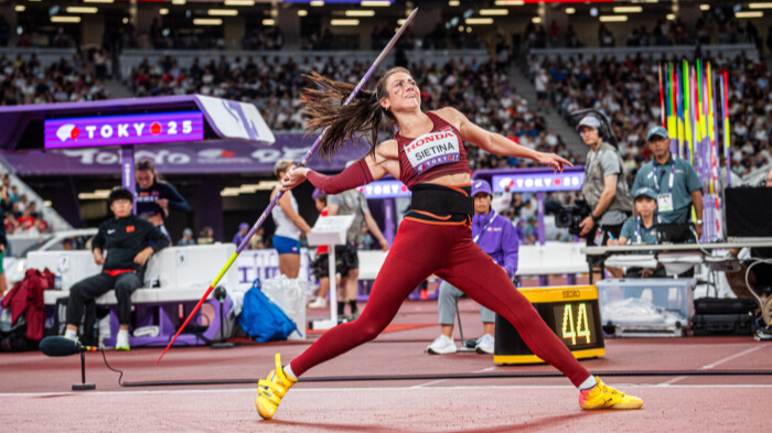 RSS “Arkādija” šķēpmetēja Anete Sietiņa sasniedz latviešu augstāko rezultātu pasaules čempionātos 