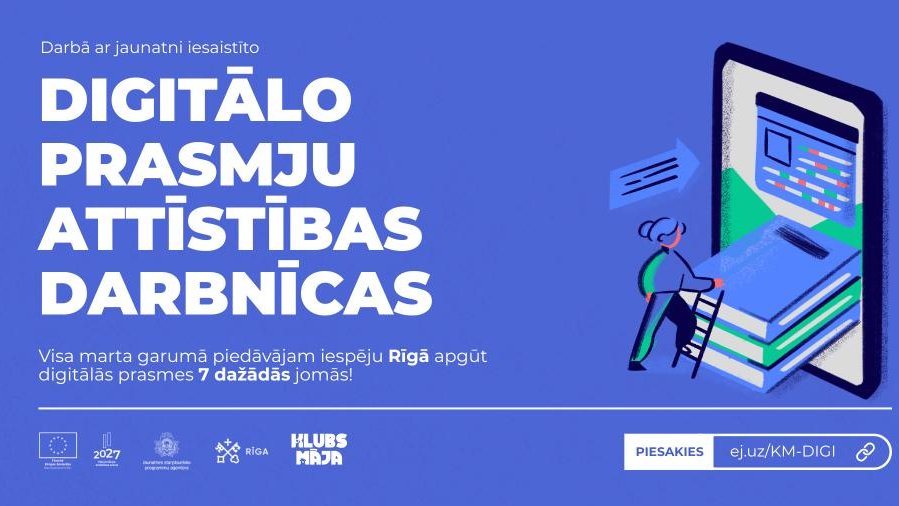 Rīgā notiks darbnīcas par digitālajām prasmēm darbā ar jauniešiem