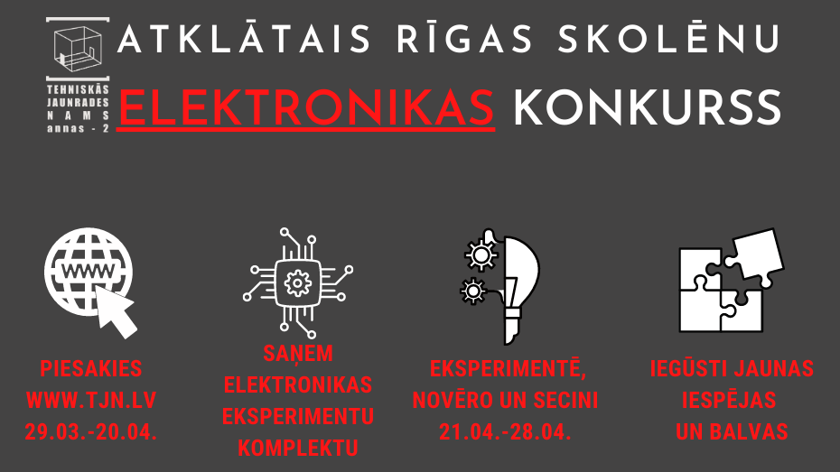 Elektronikas konkurss visiem – ar vai bez priekšzināšanām!