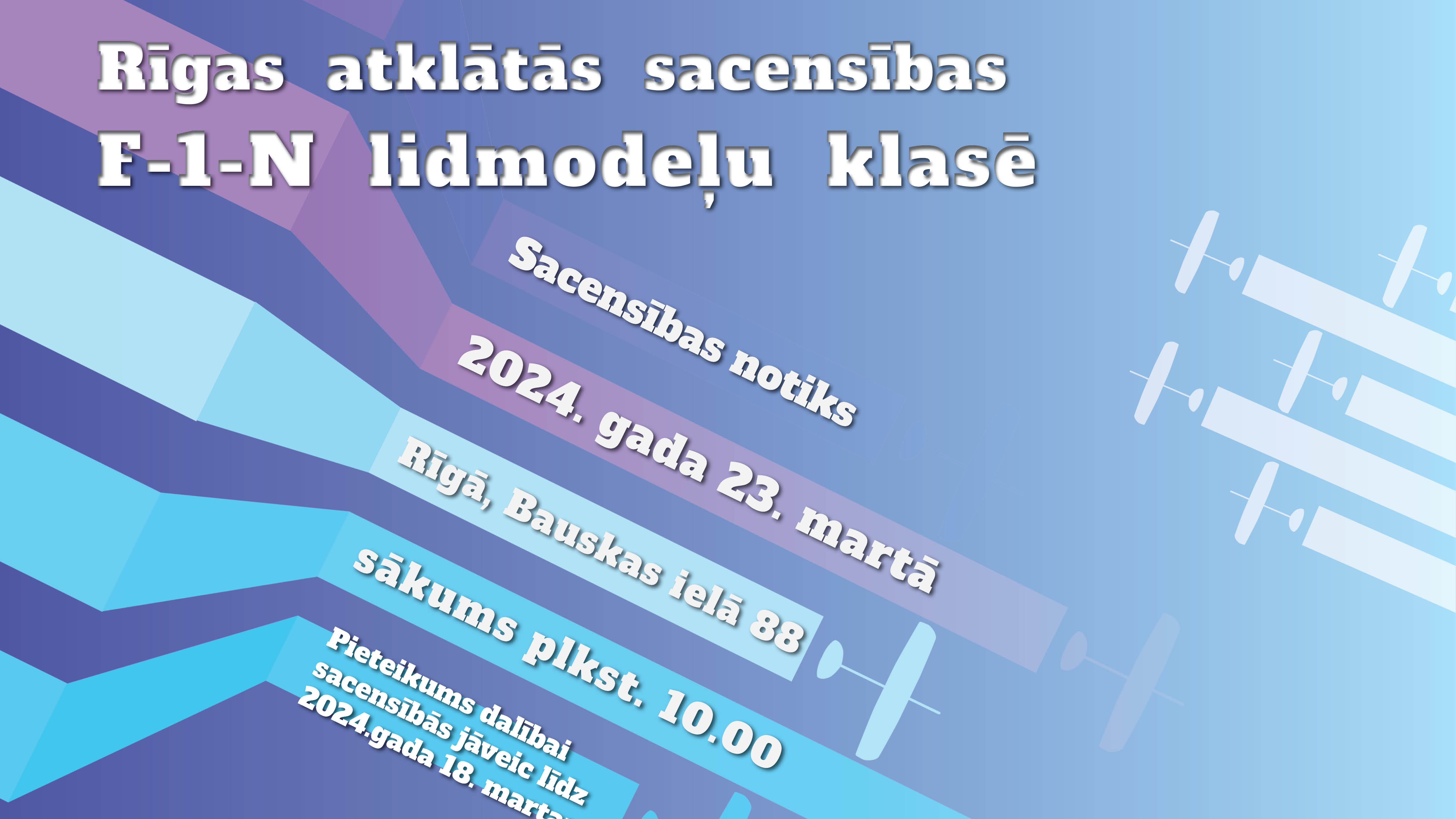 Rīgas Jauno tehniķu centrs aicina piedalīties lidmodelisma sacensībās