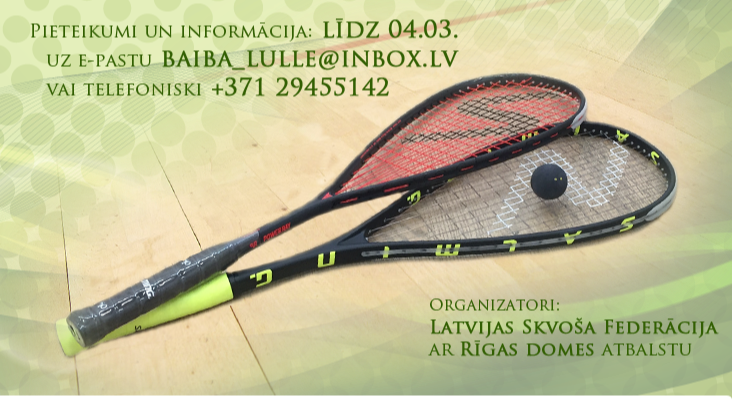 Baltijas junioru turnīrs skvošā