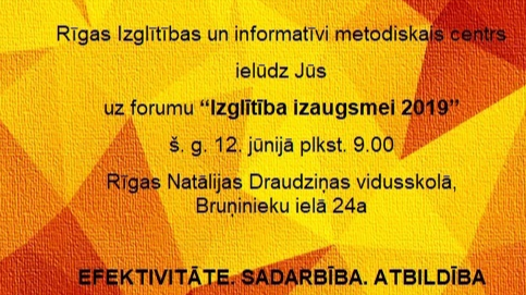 Aicina piedalīties forumā “Izglītība izaugsmei 2019”