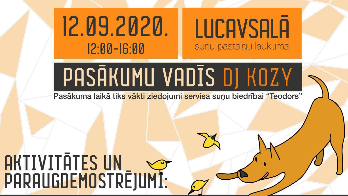 Sestdien Lucavsalā notiks pasākums “Ar suni kopā jautrāk”