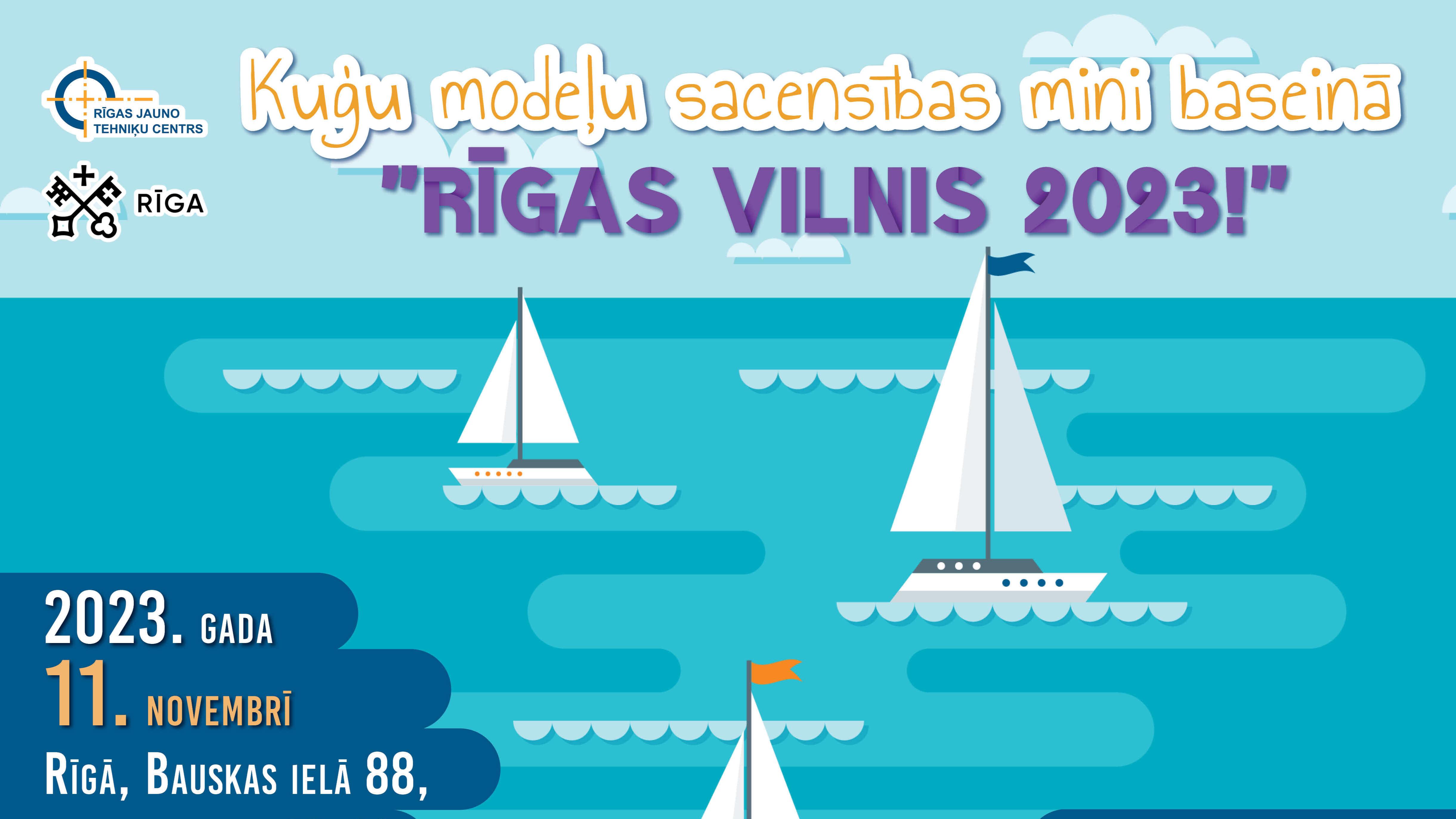 Kuģu modeļu sacensības mini baseinā “Rīgas vilnis 2023’’