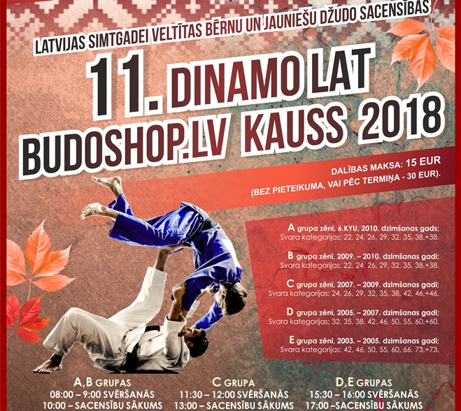 Latvijas simtgadei veltītas bērnu un jauniešu džudo sacensības