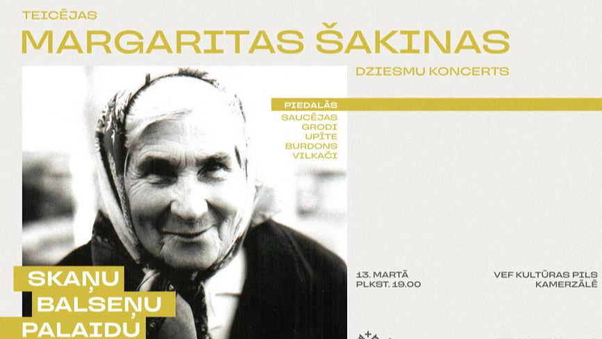 Folkloras kopas aicina uz teicējas Margaritas Šakinas 100. jubilejai veltītu koncertu