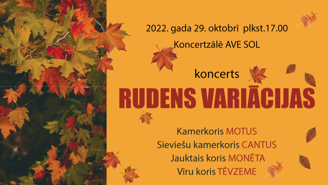 Koncerts “Rudens variācijas” koncertzālē “Ave Sol”