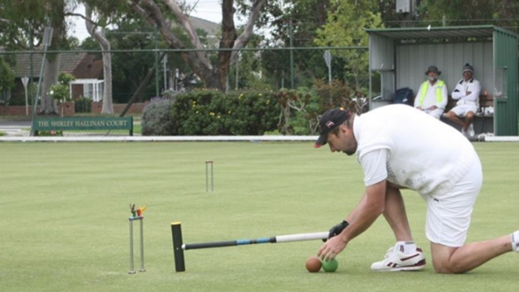 Rīgas kroketista Andreja Savionova dalība pasaules kroketa čempionātā 