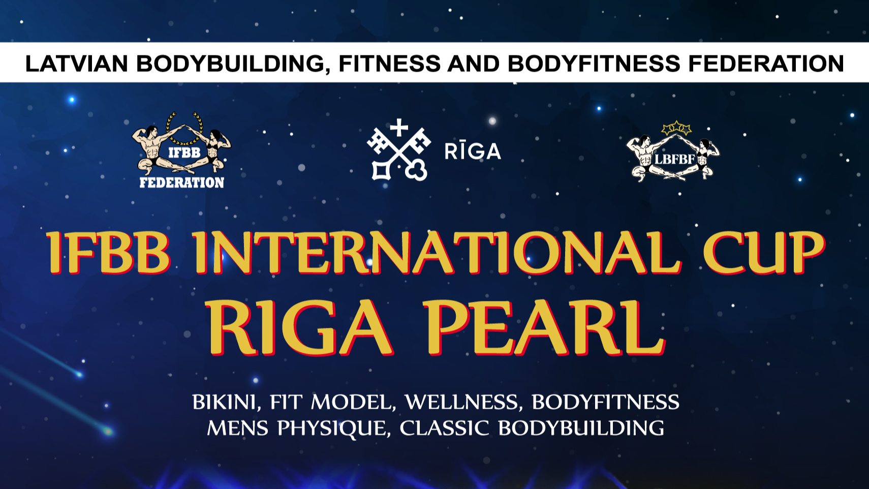 JAU ŠO SESTDIEN RĪGĀ NOTIKS IFBB STARPTAUTISKAIS KAUSS  FITNESA SPORTA VEIDOS “RĪGAS PĒRLE 2023”