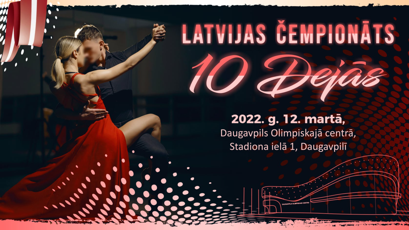 Daugavpilī noskaidroti medaļnieki šī gada pirmajā valsts čempionātā sporta dejās