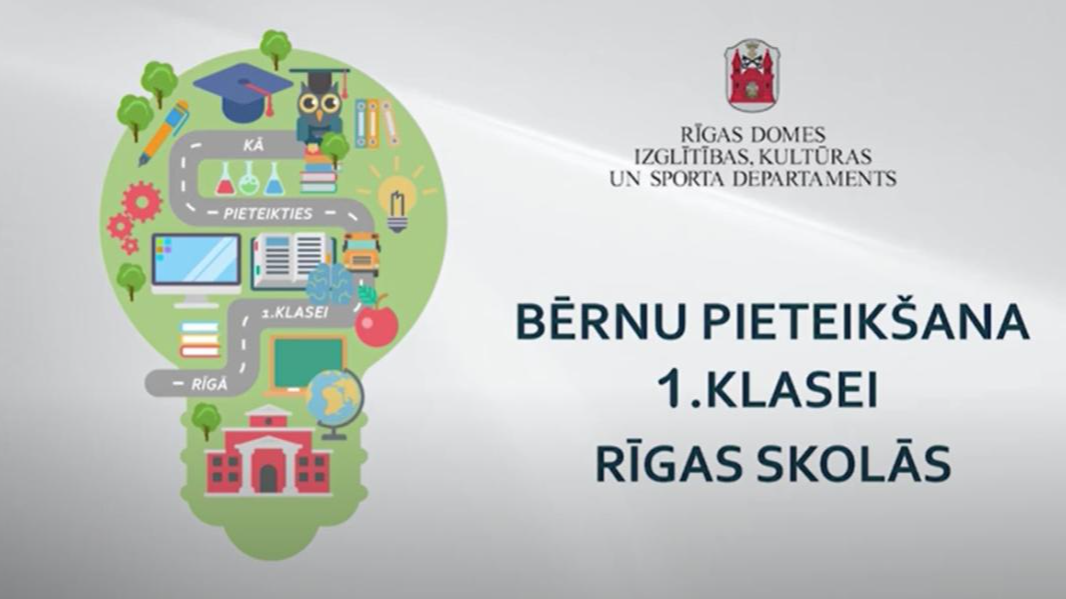 Bērna pieteikšana mācībām 1. klasē Rīgas valstspilsētas pašvaldības skolās