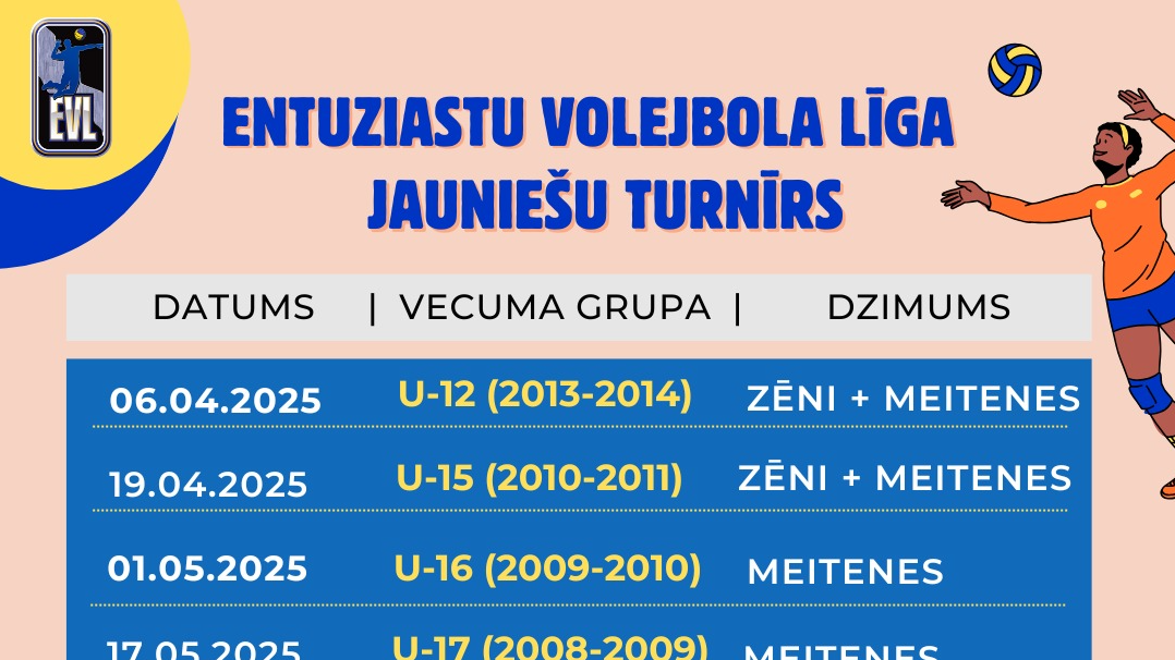 Volejbola turnīrs „EVL pavasara kauss jauniešiem"