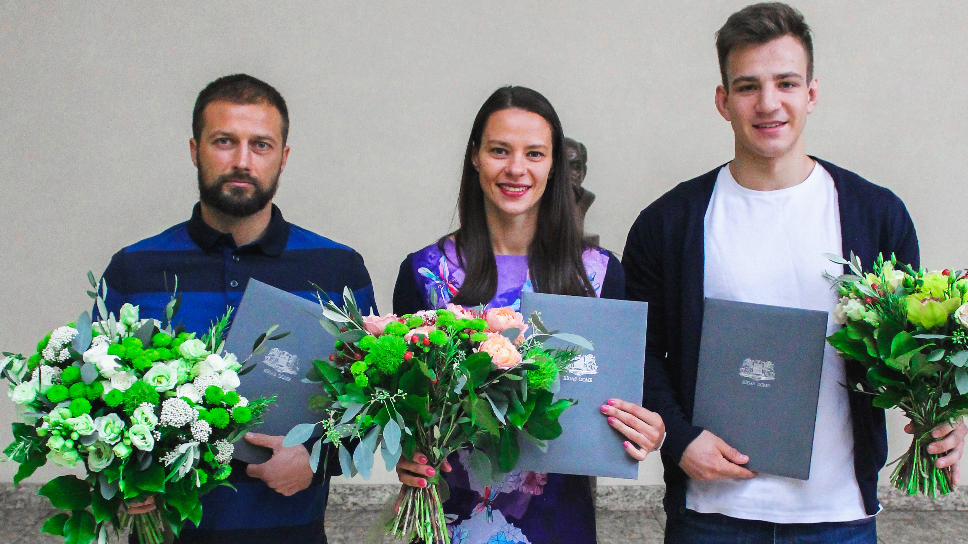 Rīgas domē sumina galvaspilsētas sportistus – basketbolisti un džudistus 