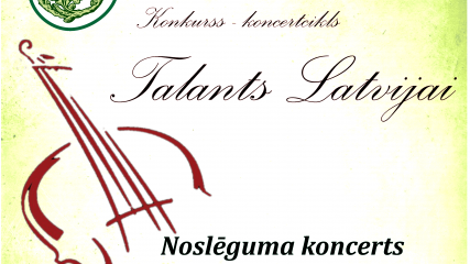 APBALVOS "TALANTS LATVIJAI" LAUREĀTUS 